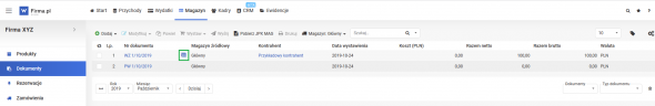 Dokumenty magazynowe - oznaczenie powiązanego WZ