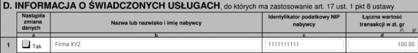 Faktura sprzedaży z odwrotnym obciążeniem usługi budowlane w deklaracji VAT