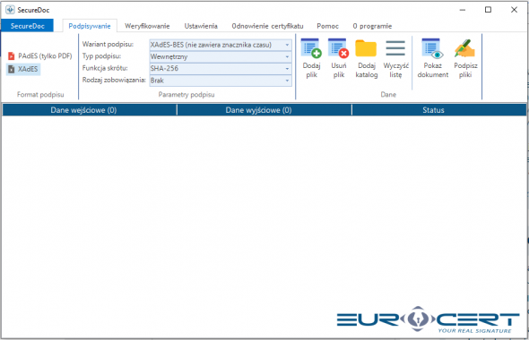 Wysyłka JPK VAT - eurocert