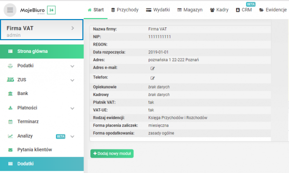 Przypinanie księgowych biura do firm - przelogowanie