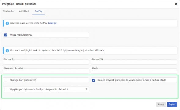 Integracja z DotPay - banki i płatności