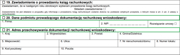 Zawiadomienie o miejscu przechowywania dokumentacji rachunkowej - jak złożyć?