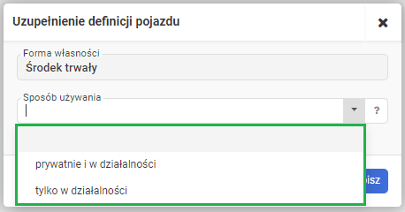 Prywatny samochód w środkach trwałych - samochód osobowy