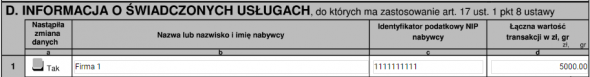 Faktura odwrotne obciążenie w sprzedaży usług budowlanych - deklaracja VAT-27