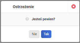 Usuwanie wystawionej faktury - ostrzeżenie 