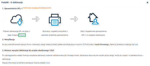 E-deklaracje - UPL