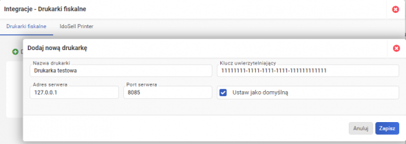Drukarki fiskalne online - dodawanie drukarki