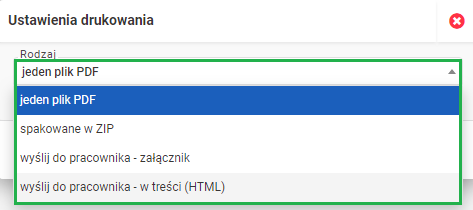 drukowanie listy obecności - drukowanie