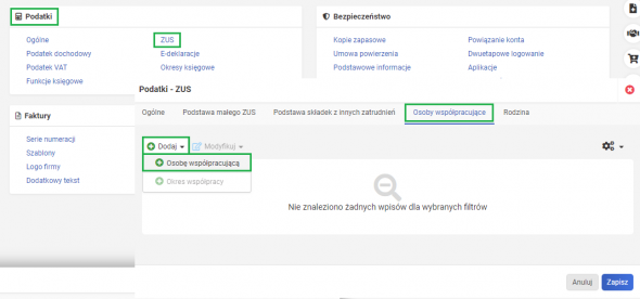 Zatrudnienie członka rodziny - Osoba współpracująca