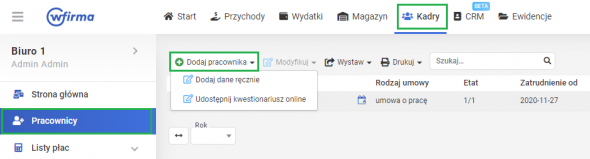 Zatrudnienie członka rodziny - Osoba współpracująca jako pracownik