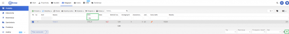 Kody grup towarów i usług - filtry 