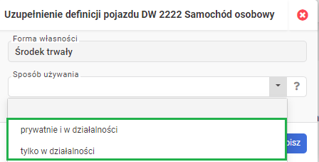 Samochód w ewidencji środków trwałych