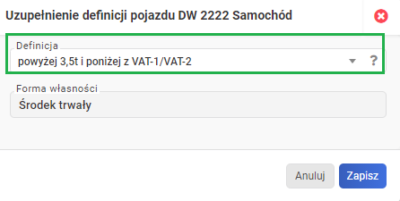 Samochód w ewidencji środków trwałych