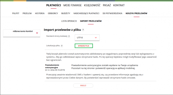 Split payment w systemie wfirma - przykład