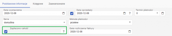 Faktura metoda kasowa - rozliczenie