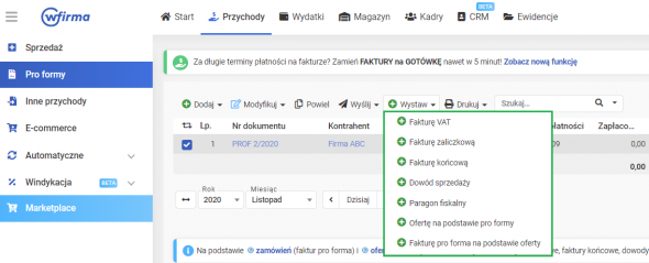 Faktura pro forma - dokumenty