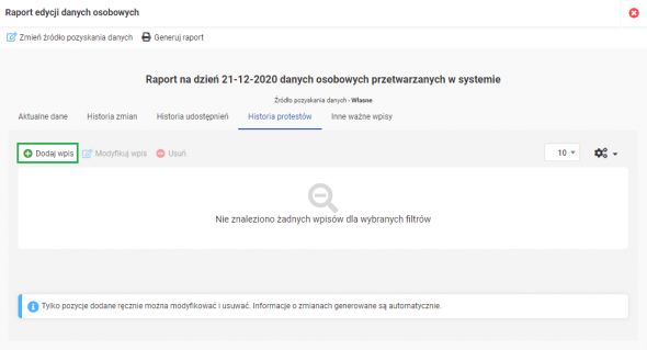 Realizacja praw osób których dane dotyczą - historia protestów