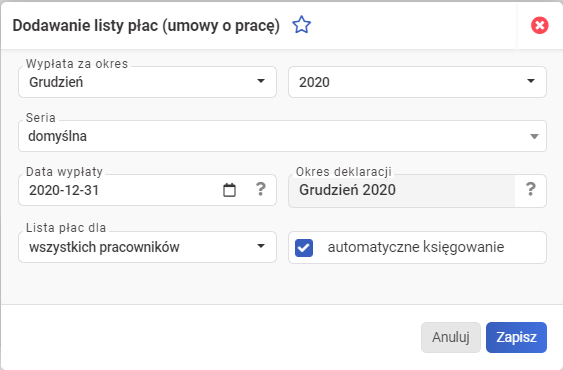 Zasiłek dla zleceniobiorcy - parametry listy płac