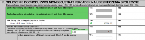 Odliczenie straty przez wspólnika spółki - zeznanie roczne