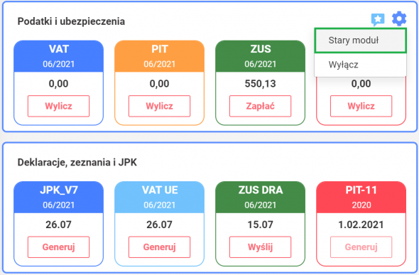 moduły informacyjne