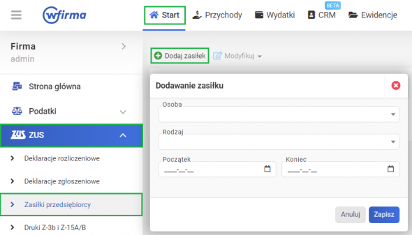 Zwolnienie chorobowe przedsiębiorcy - wprowadzanie zasiłku