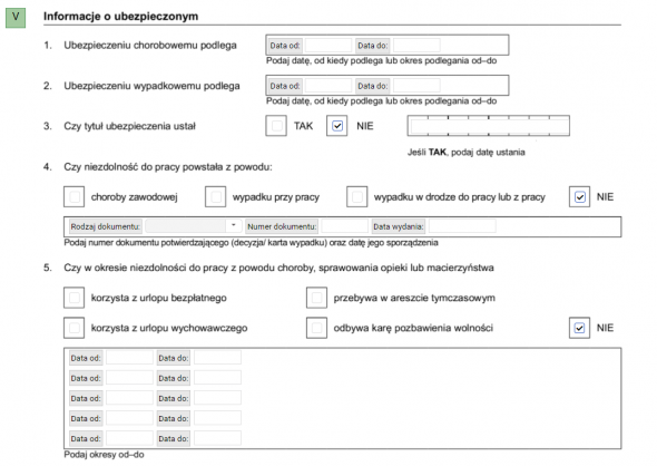 z-3a - okres ubezpieczenia