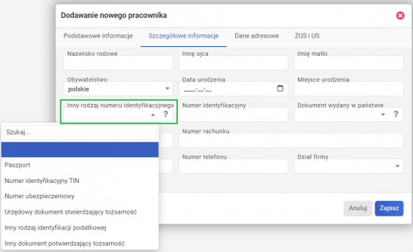 Rozliczanie cudzoziemców - rodzaj dokumentu identyfikacyjnego