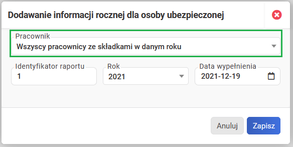 Masowe generowanie PIT-11 i IMIR i ich zbiorcza wysyłka do pracowników ze składkami w danym roku