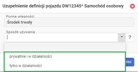 Wykup samochodu z leasingu - uzupełnienie definicji pojazdu