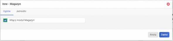 Magazyn - Włącz Magazyn