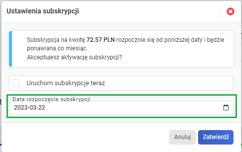 Subskrypcje w systemie wFirma - Rozpoczęcie