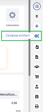 zarządzanie skrótami - zarządzaj skrótami