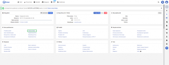 Weryfikacja firmy - historia faktur