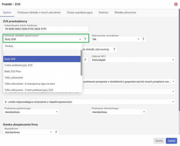 Deklaracje rozliczeniowe ZUS - schemat składek