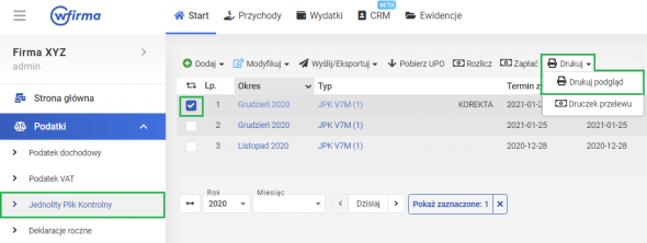 JPK V7 podgląd